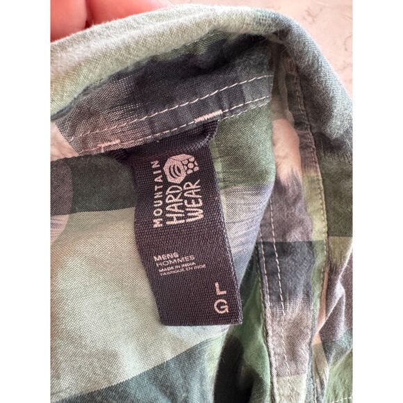 Mountain Hardwear Men’s Short-Sleeve Button-Down Shirt – Size L – Green - Picture 6 of 6